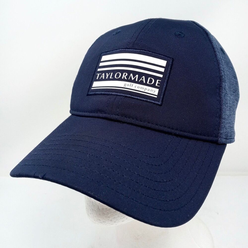 TaylorMade Blue Golf Hat Adjustable Strapback Stretch Polyester Spandex Cap